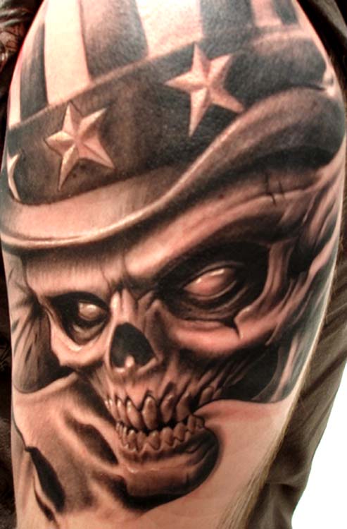 Uncle Sam skull tattoo by Toxyc: TattooNOW